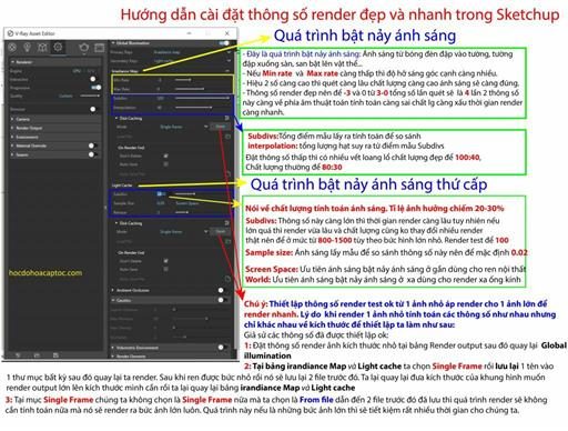 Hướng Dẫn Cài Đặt Thông Số Render Nhanh Đẹp Trong Vray 3.6