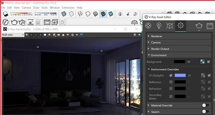 Các thông số đèn trong vray 3.6 for sketchup Các Thông Số Đèn Trong Vray 3.6