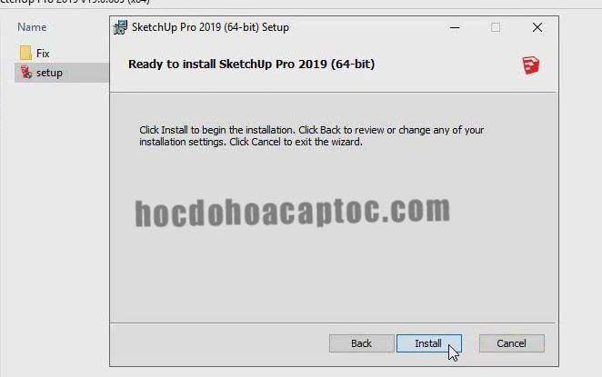 Hướng Dẫn Cài Đặt Sketchup 2019