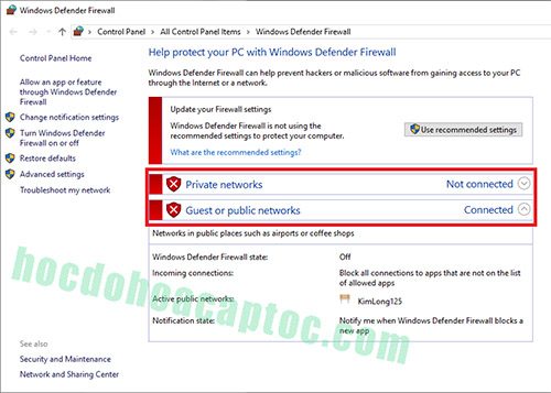 Cách bật tắt tường lửa windown triệt để Cách Bật Tắt Tường Lửa Windown