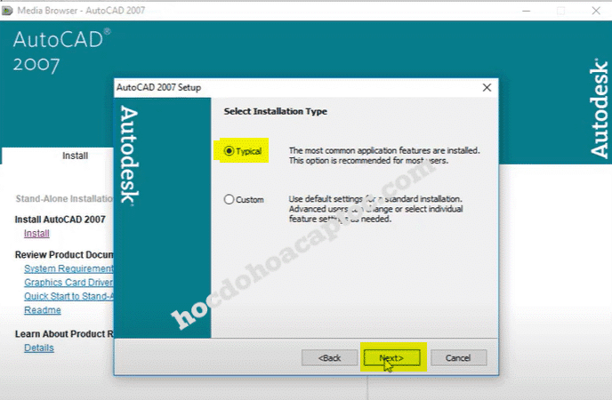 Hướng Dẫn Cài Đặt Autocad 2007