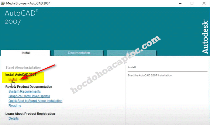 Hướng Dẫn Cài Đặt Autocad 2007