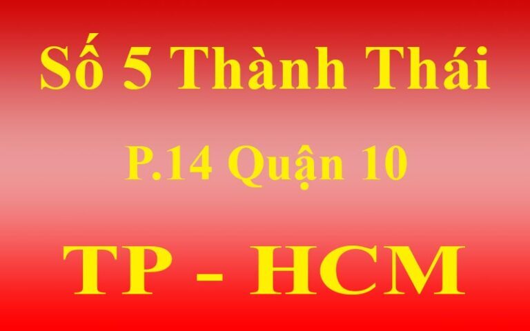 05 Thành Thái Phường 14 Quận 10