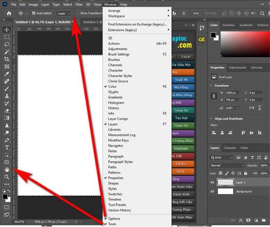 Cách lấy lại tất cả thanh công cụ phần mềm Adobe pts ai Cách Lấy Lại Tất Cả Thanh Công Cụ Phần Mềm Adobe Pts Ai