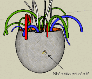 4 Bước Gán Vật Liệu Trong Sketchup