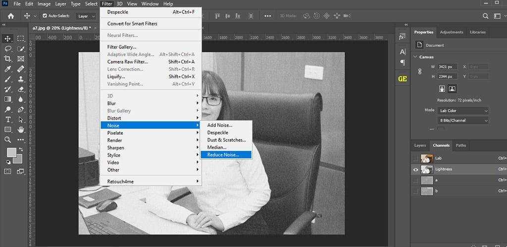 Học photoshop cách làm nét ảnh trong photoshop Cách Khử Nhiễu Ảnh