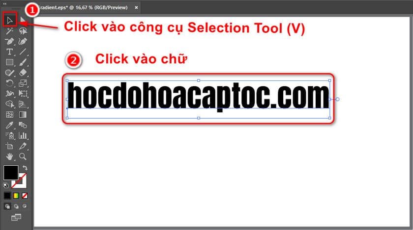 3 cách tạo chữ đẹp màu gradient trong ai 3 Cách Tạo Chữ Đẹp Màu Gradient Trong Ai