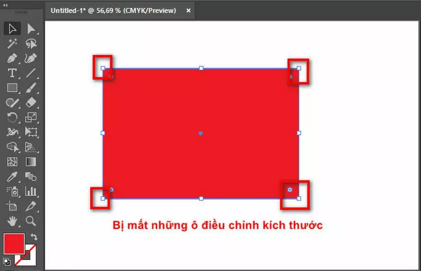 Những lỗi illustrator thường gặp và cách xử lý Illustrator Lỗi Không Hiển Thị Khung Để Thay Đổi Được Kích Thước