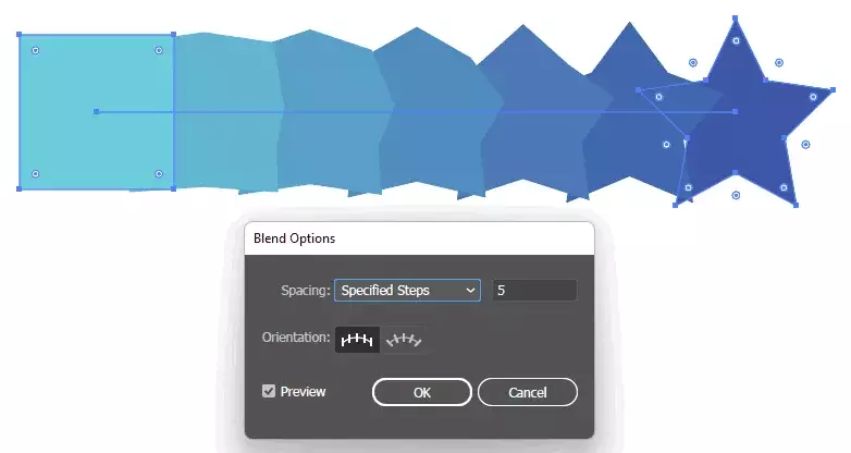 Blend Trong Illustrator