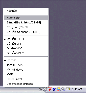 Unikey Menu