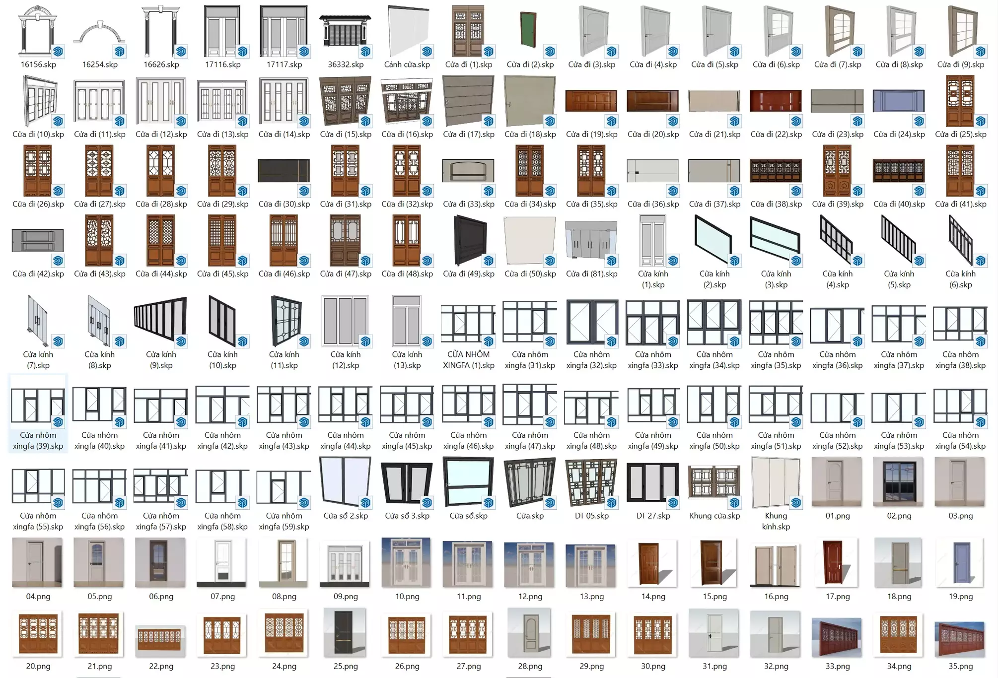 Thư viện profile builder cho Sketchup công cụ vẽ siêu tốc Thư Viện Cửa Profile Builder