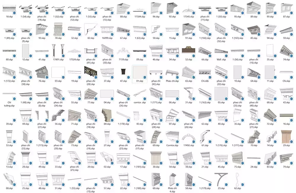 Thư viện profile builder cho Sketchup công cụ vẽ siêu tốc Thư Viện Phào Chỉ