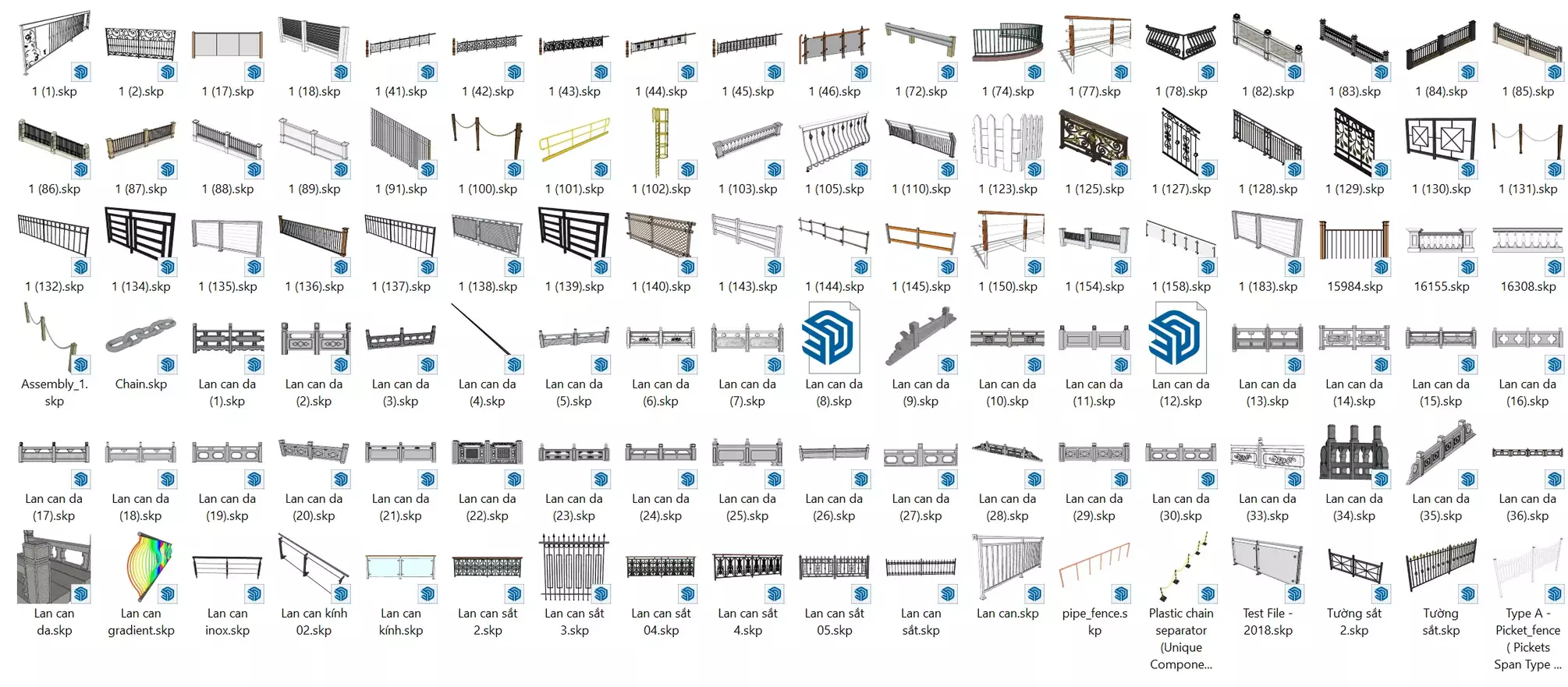 Thư viện profile builder cho Sketchup công cụ vẽ siêu tốc Thư Viện Lan Can