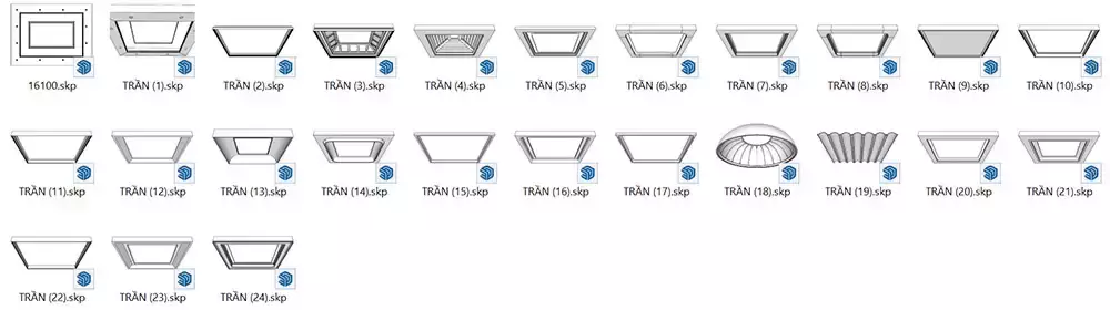 Thư viện profile builder cho Sketchup công cụ vẽ siêu tốc Thư Viện Trần Cho Sketchup