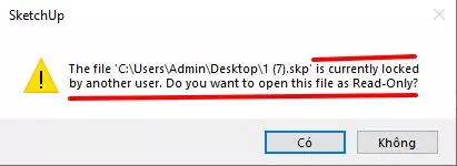 Loi khi mo file bao Read only chi cho doc file khong cho chinh sua Tổng hợp những lỗi thường gặp trong Sketchup và cách khắc phục