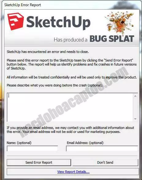 loi khong ro nguy nhan Tổng hợp những lỗi thường gặp trong Sketchup và cách khắc phục