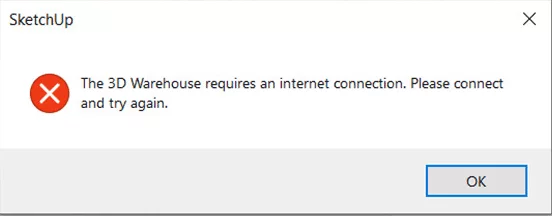 sketchup loi connect internet Tổng hợp những lỗi thường gặp trong Sketchup và cách khắc phục