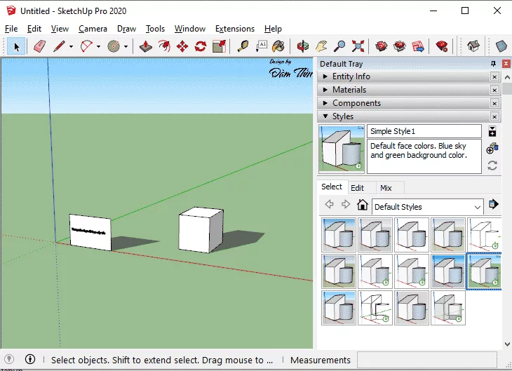 Style trong sketchup Style trong sketchup