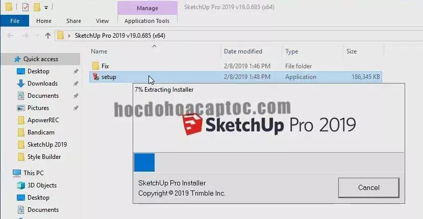 Hướng dẫn cài đặt Sketchup Pro 2019 Hướng dẫn cài đặt Sketchup 2019