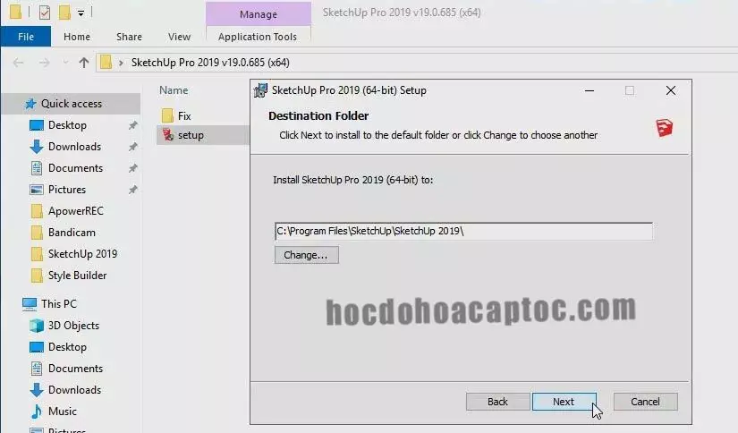 Hướng dẫn cài đặt Sketchup Pro 2019 Hướng dẫn cài đặt Sketchup 2019