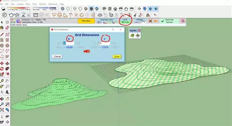 2 cong cu chuyen ve tao dung dia hinh trong sketchup3 Hướng dẫn sử dụng Plugin TOPOSHAPER