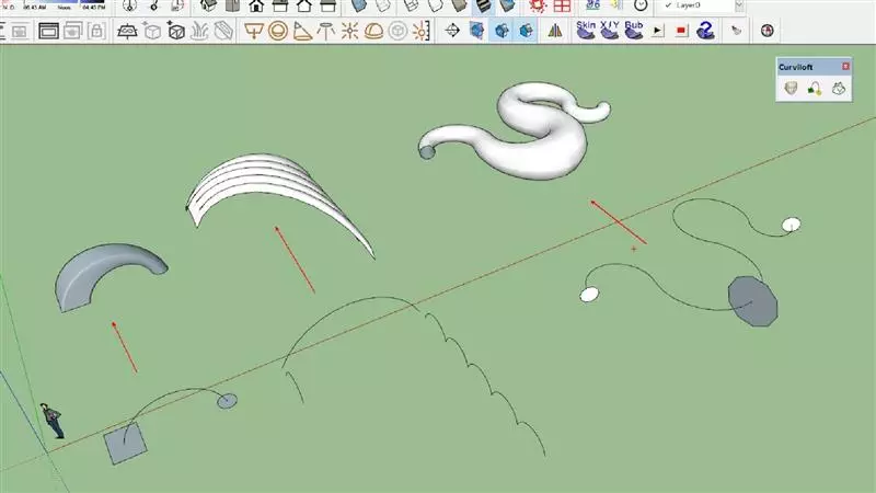 Hướng dẫn sử dụng plugin CURVILOFT trong sketchup