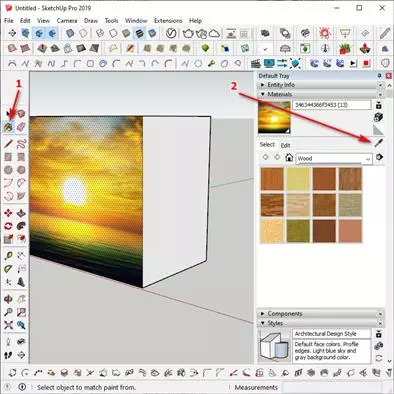 huong dan lam vat lieu trong sketchup3 Hướng dẫn làm vật liệu trong Sketchup