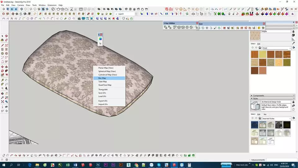 huong dan lam vat lieu trong sketchup6 Hướng dẫn làm vật liệu trong Sketchup