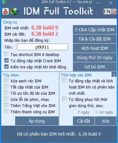 idm toolkit Download idm full crack 2020 khắc phục mọi lỗi