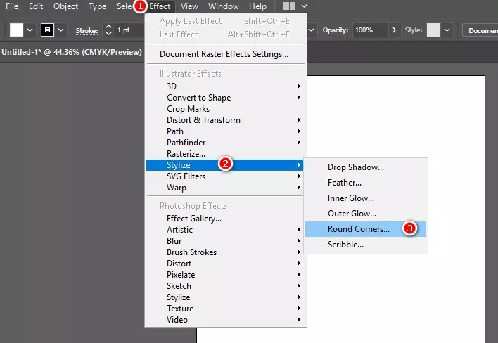 Các cách vẽ bo góc trong illutrator