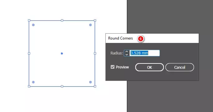 Cách bo góc trong AI sử dụng cho các phiên bản