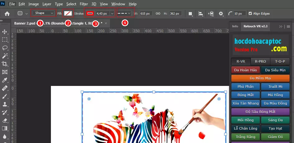cach ve net dut trong photoshop 2 Cách vẽ nét đứt trong photoshop