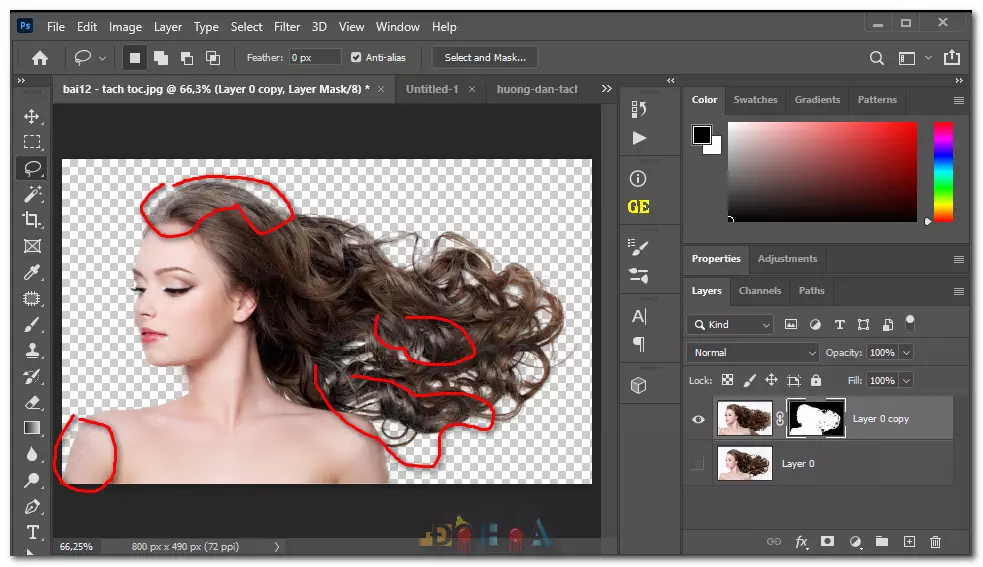 huong dan tach toc hieu qua photoshop 01 Hướng dẫn tách tóc trong photoshop hiệu quả