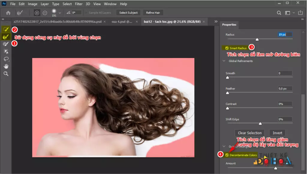 huong dan tach toc hieu qua photoshop 111 1024x582 Hướng dẫn tách tóc trong photoshop hiệu quả