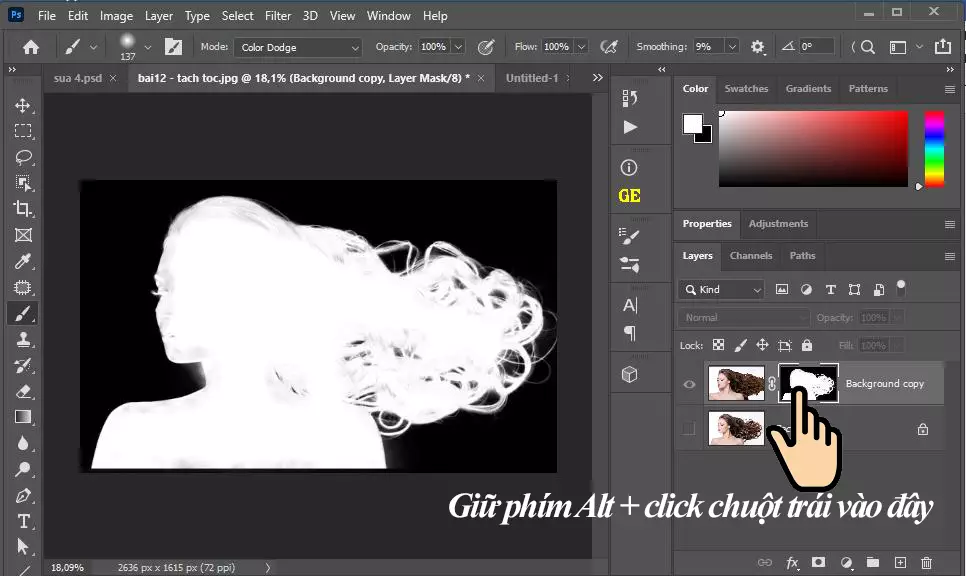 huong dan tach toc hieu qua photoshop 2 Hướng dẫn tách tóc trong photoshop hiệu quả