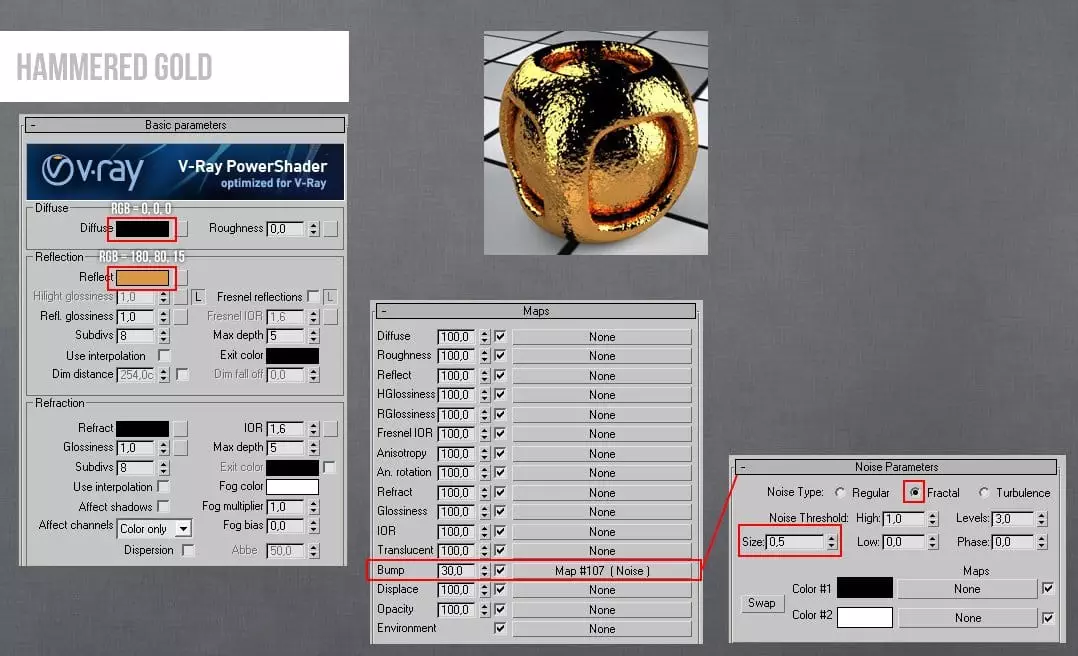 chi tiet setting vat lieu tren 3ds max 14 Chi tiết Setting vật liệu trên 3ds max