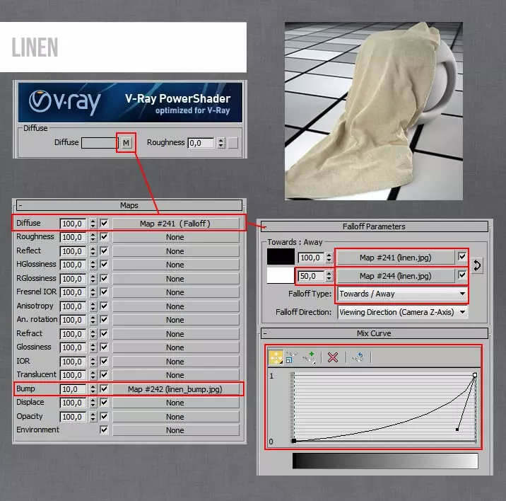 chi tiet setting vat lieu tren 3ds max 3 Chi tiết Setting vật liệu trên 3ds max