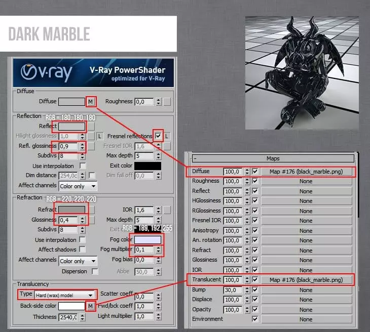 chi tiet setting vat lieu tren 3ds max 33 Chi tiết Setting vật liệu trên 3ds max