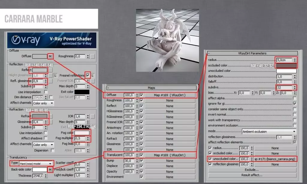 chi tiet setting vat lieu tren 3ds max 38 Chi tiết Setting vật liệu trên 3ds max