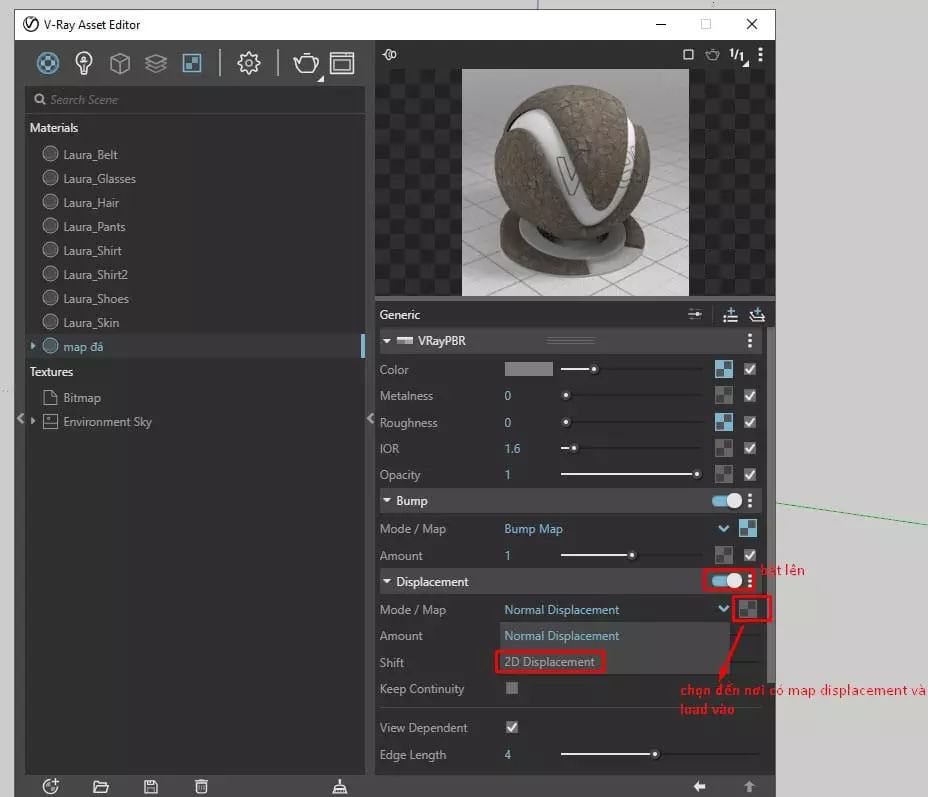 Hướng dẫn cách sử dụng maps vật liệu sketchup loại pbr