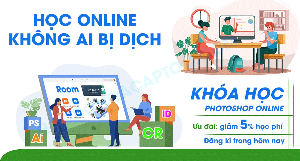 Học photoshop online trực tiếp với giáo viên