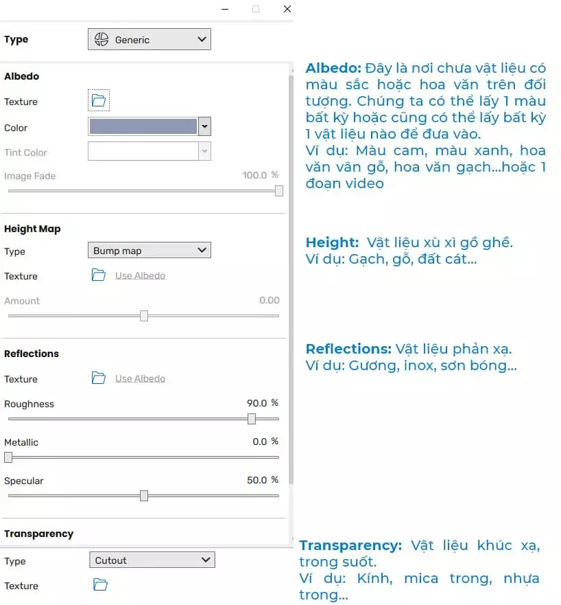 vat lieu trong enscape 4