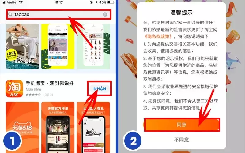 Cách mua hàng trên taobao an toàn và tiết kiệm 9 Đặt hàng taobao bằng cách sử dụng app order Taobao trên điện thoại