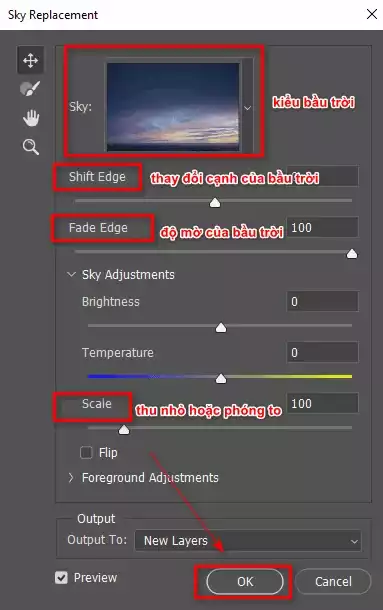 Cách tạo tuyết trong photoshop cực kỳ đơn giản 15 Chọn bầu trời phù hợp với bức hình