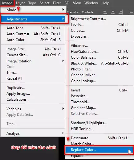 Cách tạo tuyết trong photoshop cực kỳ đơn giản 2 Bước 2: Thay đổi màu sắc cũng như một lớp phủ màu trắng của tuyết