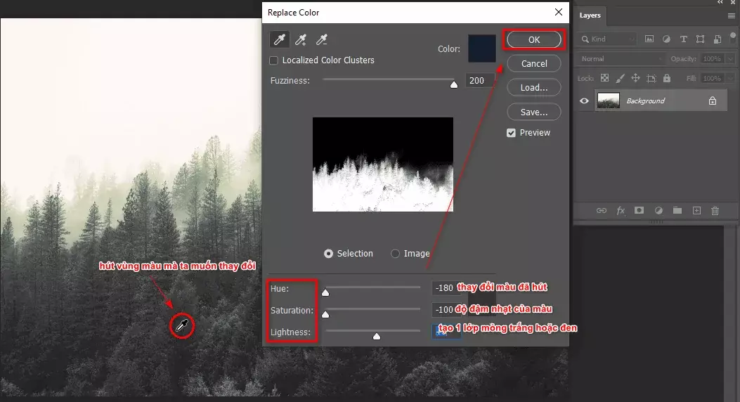 Cách tạo tuyết trong photoshop cực kỳ đơn giản 3 Bước 2.1