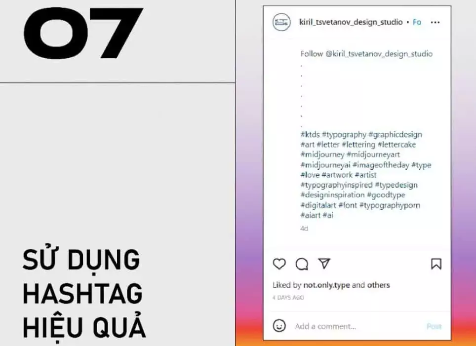 10 tips designer tạo cơ hội từ Instagram 8 Sử dụng hashtag hiệu quả