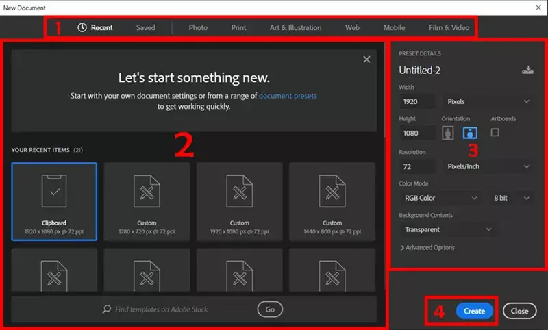 Hướng dẫn sử dụng Photoshop cho người mới bắt đầu 6 Cách tạo một File mới trong photoshop