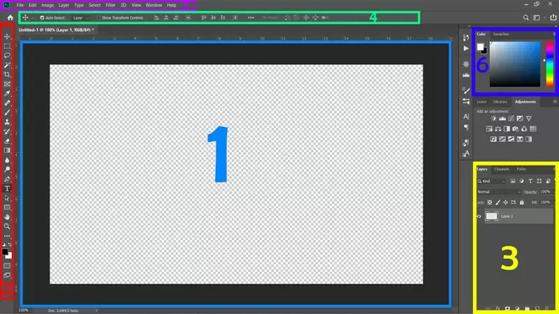 Hướng dẫn sử dụng Photoshop cho người mới bắt đầu 1 Tìm hiểu giao diện làm việc của Photoshop