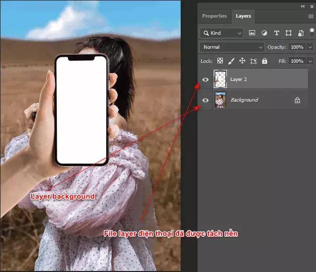 Cách tạo màn hình nhìn xuyên trong photoshop Cách tạo màn hình nhìn xuyên trong photoshop